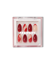 Candy Red Kit de uñas postizas con pegamento