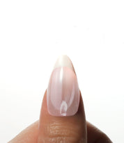 Glass Chrome Frenchy Kit de uñas postizas con pegamento