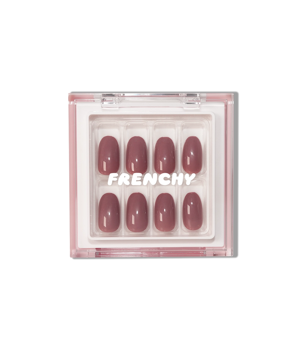 Mauve Press-on nail kit mit Kleber